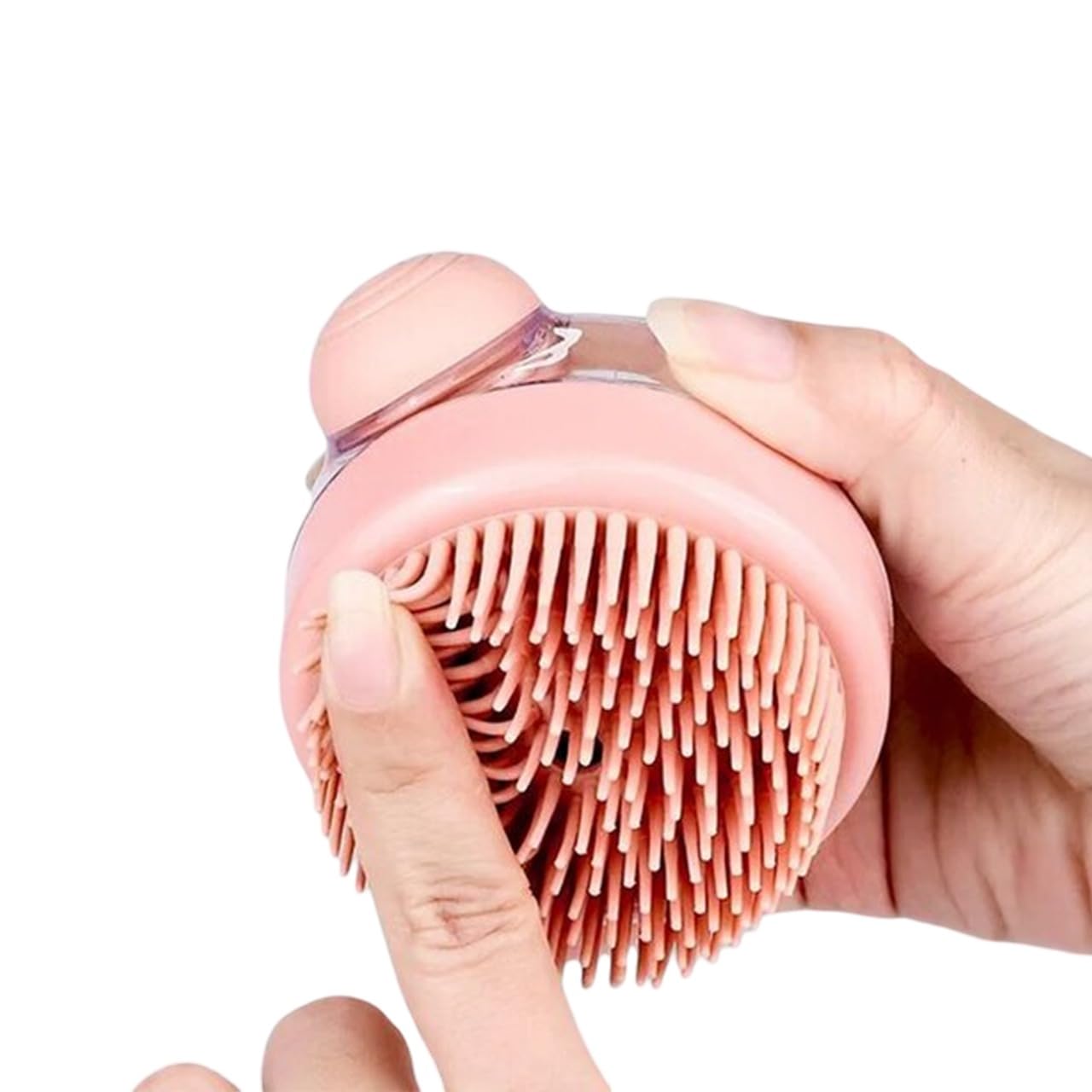 Mr Hero Pet Shampoo Brush โ Soft Silicone Dog Bath Brush with Shampoo Dispenser โ Pet Grooming & Massage Brush for Dogs & Cats โ Deshedding & Cleaning Scrubber for Bath Time