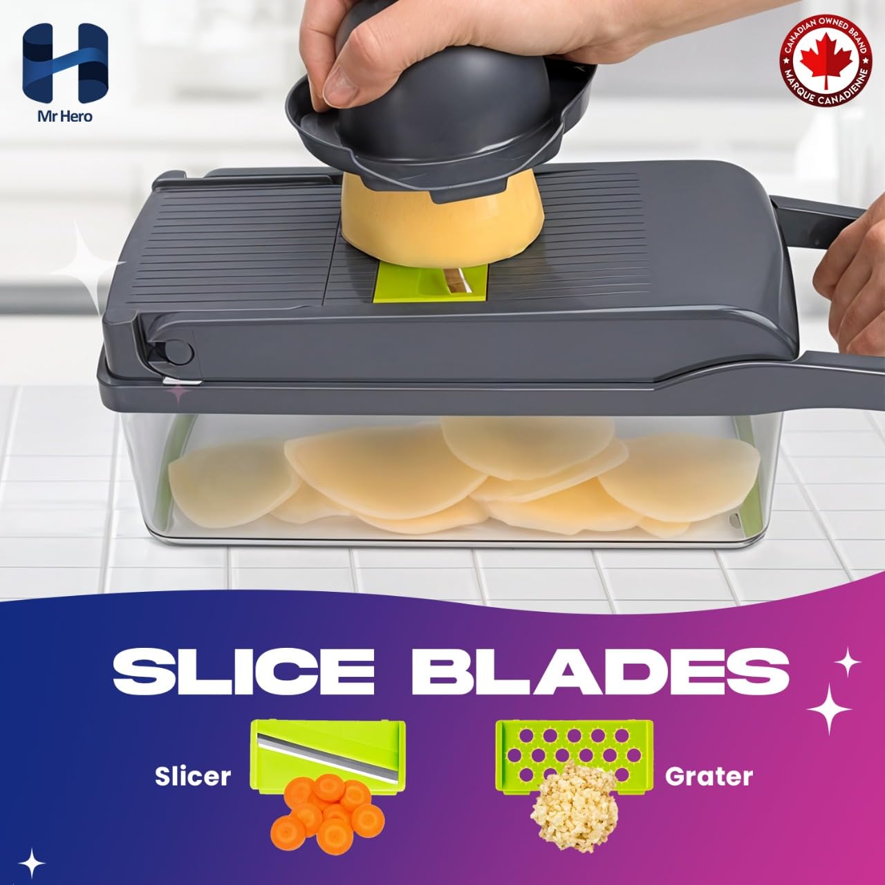 Mr Hero Vegetable Chopper & Slicer – 16-in-1 Multifunctional Tool