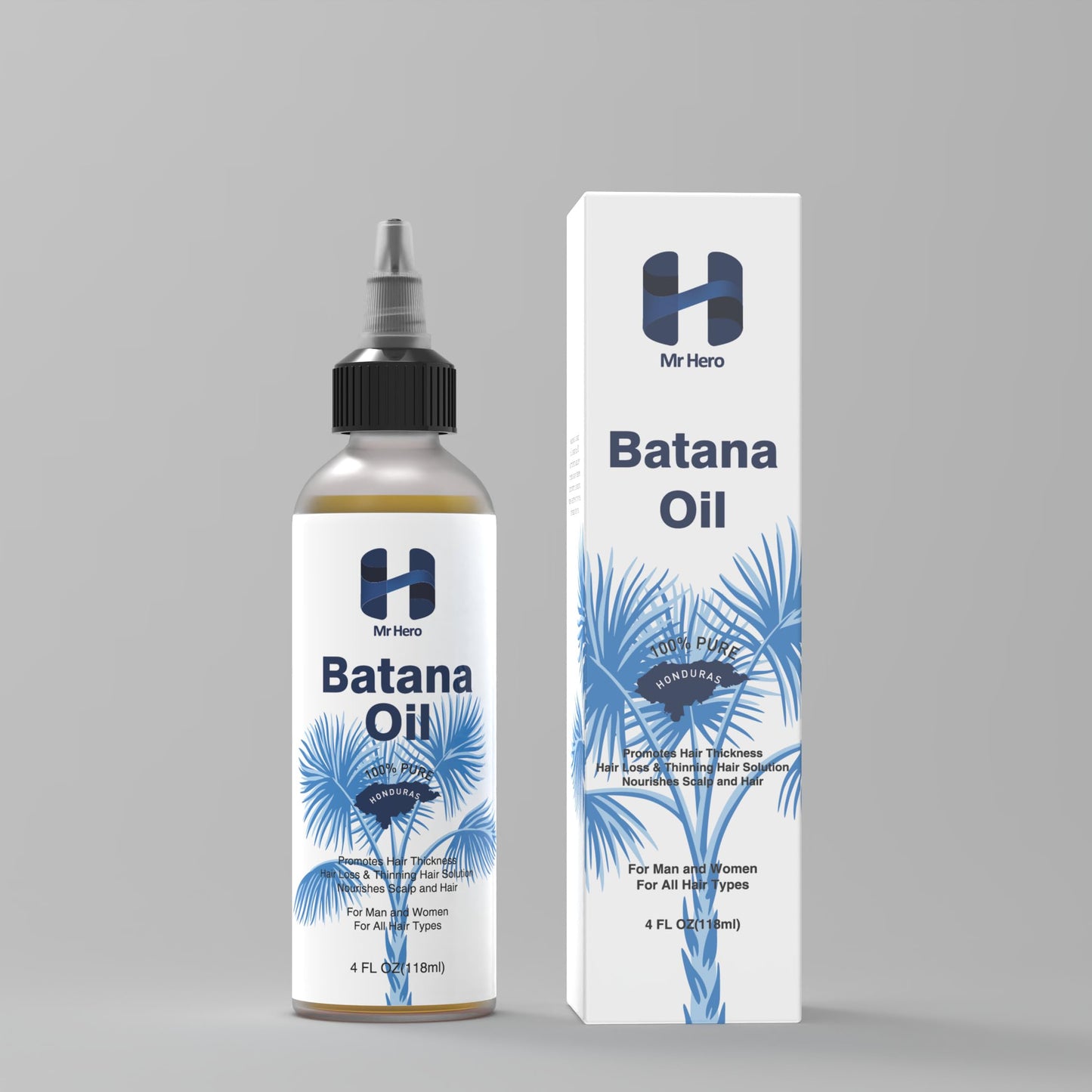 Mr Hero Batana Hair Oil – 100% Pure & Raw Oil For Hair – Natural Hair Oil for Growth, Thicker, Stronger & Healthier Hair – Cold Pressed, Unrefined Premium Hair Oil