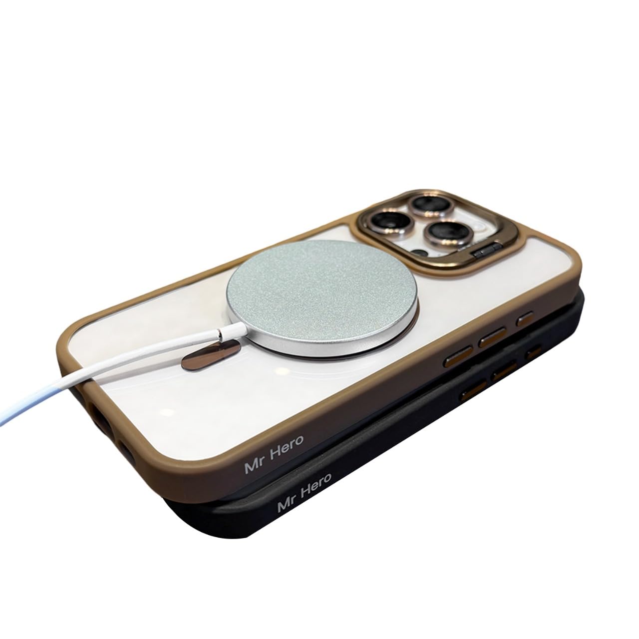 Mr Hero Phone Case Compatible with iPhone 16 Pro Max – MagSafe Compatible, Military Grade Shockproof, Back Lens Kickstand, Sliding Camera Cover, Slim Protective iPhone Phone Case