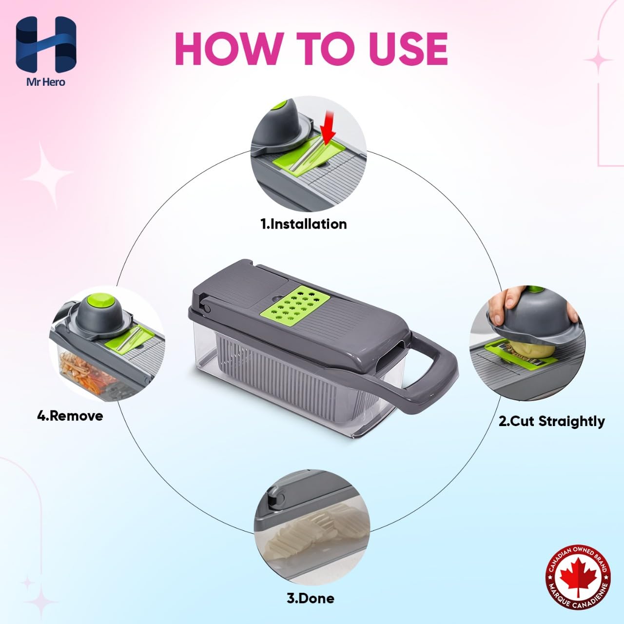 Mr Hero Vegetable Chopper & Slicer – 16-in-1 Multifunctional Tool