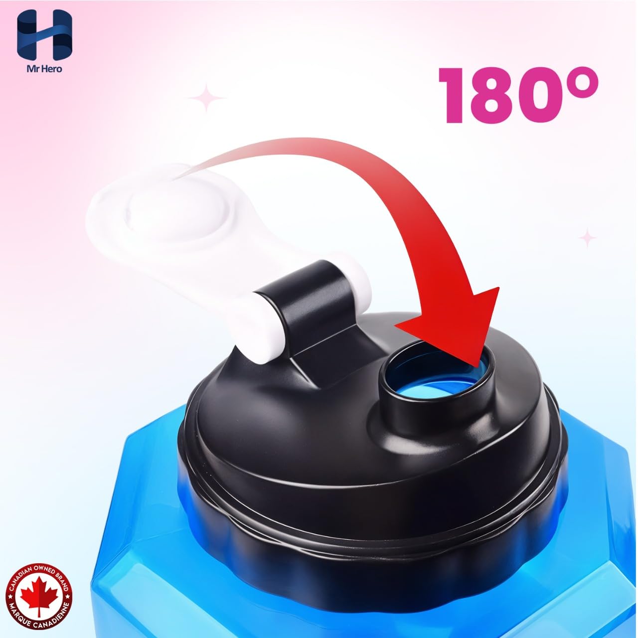 Mr Hero Dumbbell Water Bottle – 2.2L Large Gym Water Jug, Leakproof BPA-Free Fitness Water Bottle for Workout, Sports & Daily Hydration