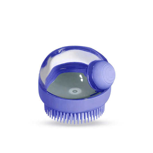Mr Hero Pet Shampoo Brush – Soft Silicone Dog Bath Brush with Shampoo Dispenser – Pet Grooming & Massage Brush for Dogs & Cats – Deshedding & Cleaning Scrubber for Bath Time