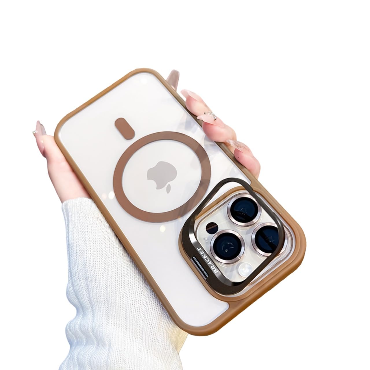 Mr Hero Phone Case Compatible with iPhone 15 Pro – MagSafe Compatible, Military Grade Shockproof, Back Lens Kickstand, Sliding Camera Cover, Slim Protective iPhone Phone Case