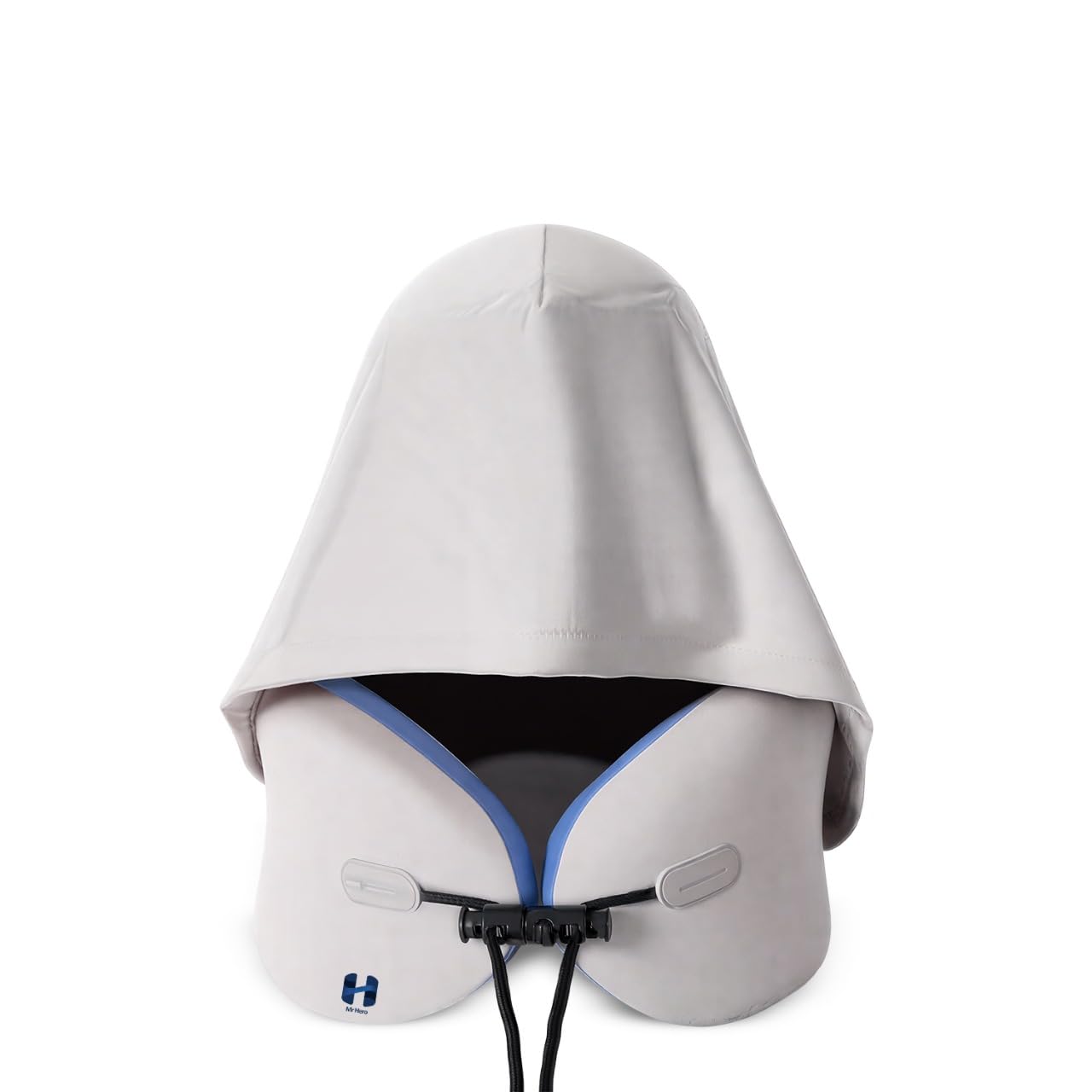 Mr Hero Neck Pillow with Hood – Travel Pillow with 360° Support & Shading Hoodie, Soft Memory Foam Airplane Pillow for Flight, Car & Office Naps – Portable Lightweight Design